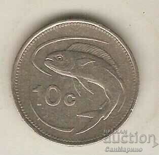 +Malta 10 cents 1986