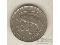 +Malta 10 cents 1986