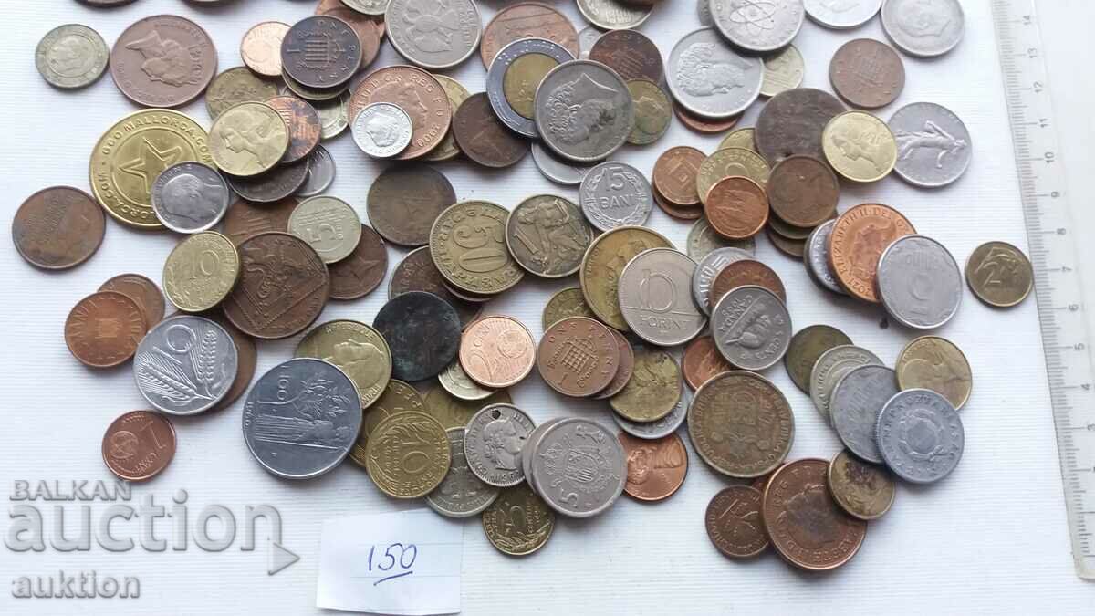 A COLLECTION OF 150 COINS FROM AROUND THE WORLD
