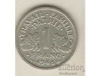 +Франция  1 франк  1944 г. С