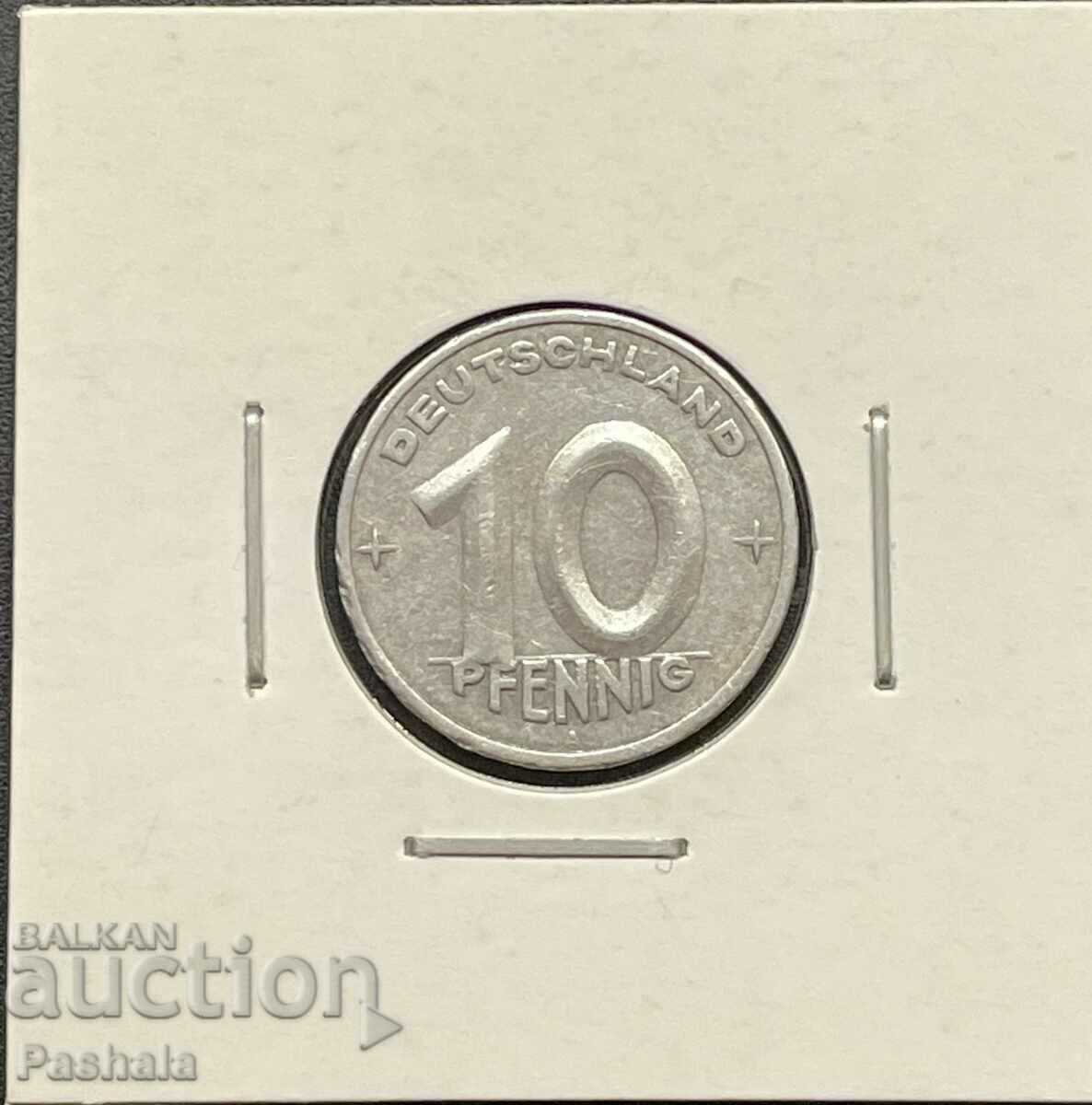 Германия 10 пфенинга 1949 г.