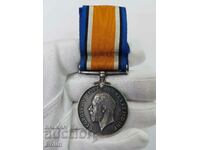 GEORGIUS V Medalia de argint militară engleză 1914 - 1918