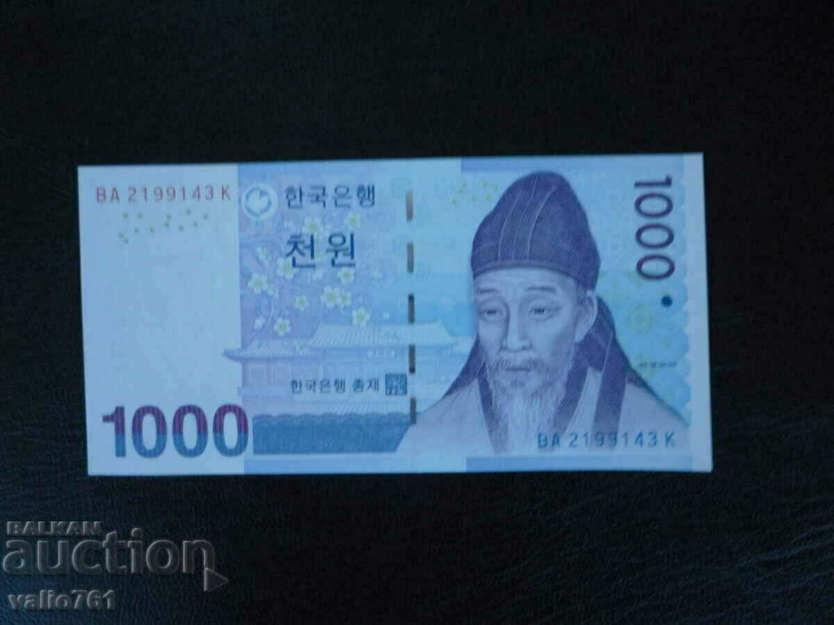 COREA DE SUD 1000 WON 2007 NOU UNC