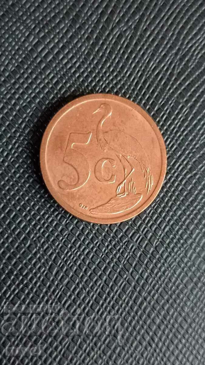 South Africa 5 cents, 2008