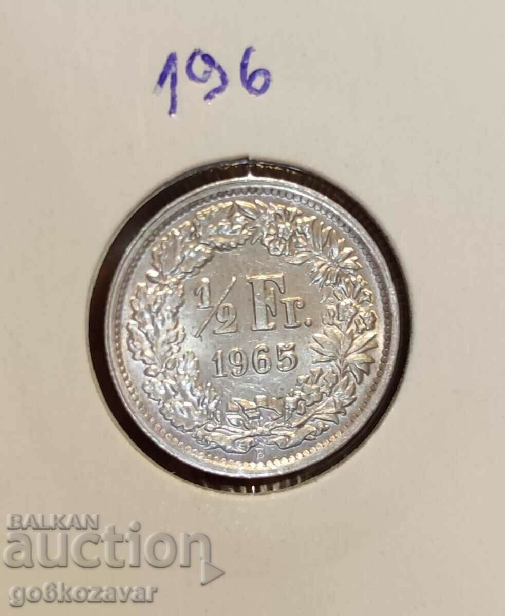 Switzerland 1/2 Franc 1965 Silver ! UNC