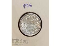 Elveția 1/2 Franc 1965 Argint ! UNC