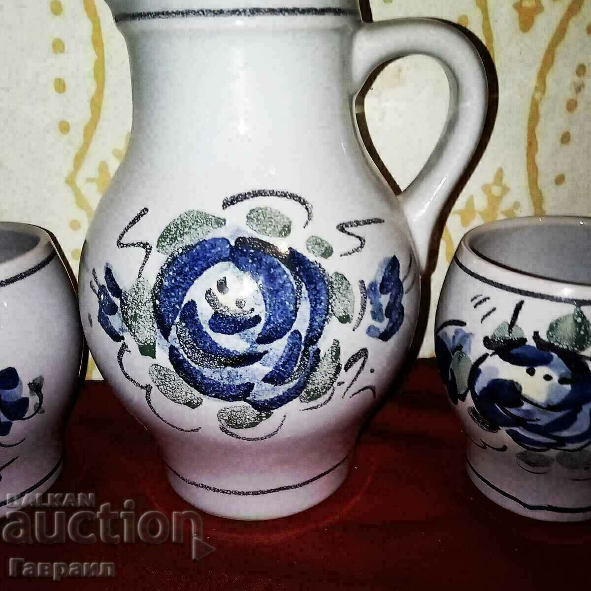 Set of cups and jug with price 20.00 BGN | € 10.23