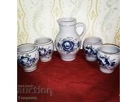 Set of cups and jug