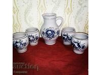 Set of cups and jug