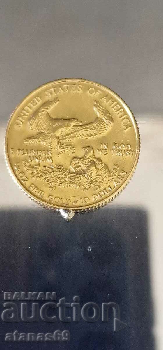 Златна монета - Американски орел 1/4 унция