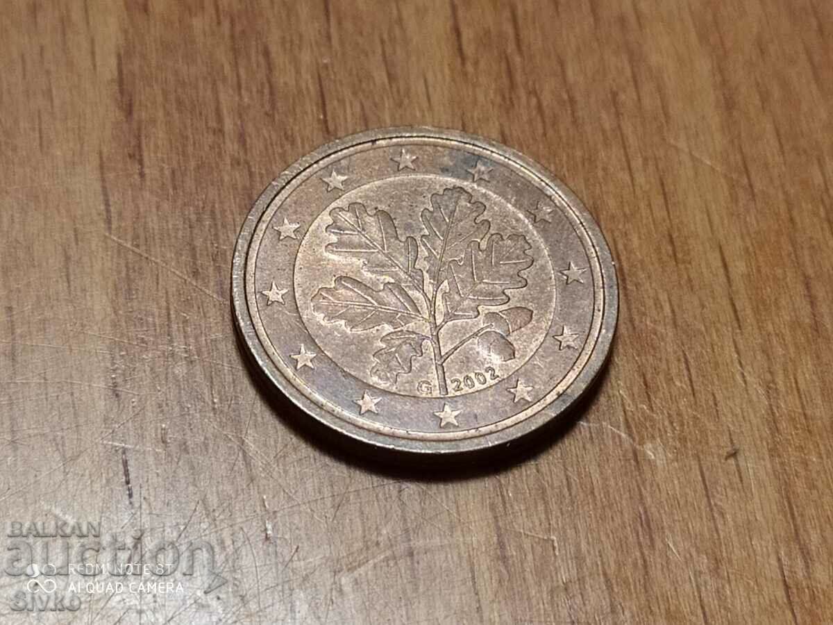Monedă Germania 2 cenți euro 2002 cu preț 0.05 BGN | € 0.03 Monedă Germania 2 cenți euro 2002 cu preț 0.05 BGN | € 0.03