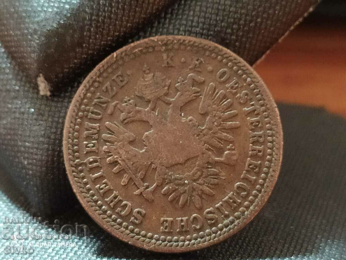 Coin Austria 1 Kreuzer 1851 with price 9.99 BGN | € 5.11 Coin Austria 1 Kreuzer 1851 with price 9.99 BGN | € 5.11