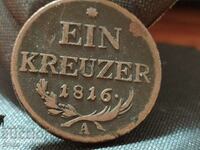 Moneda Austria 1 Kreuzer 1816