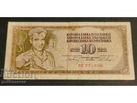 Iugoslavia 10 dinari 1968