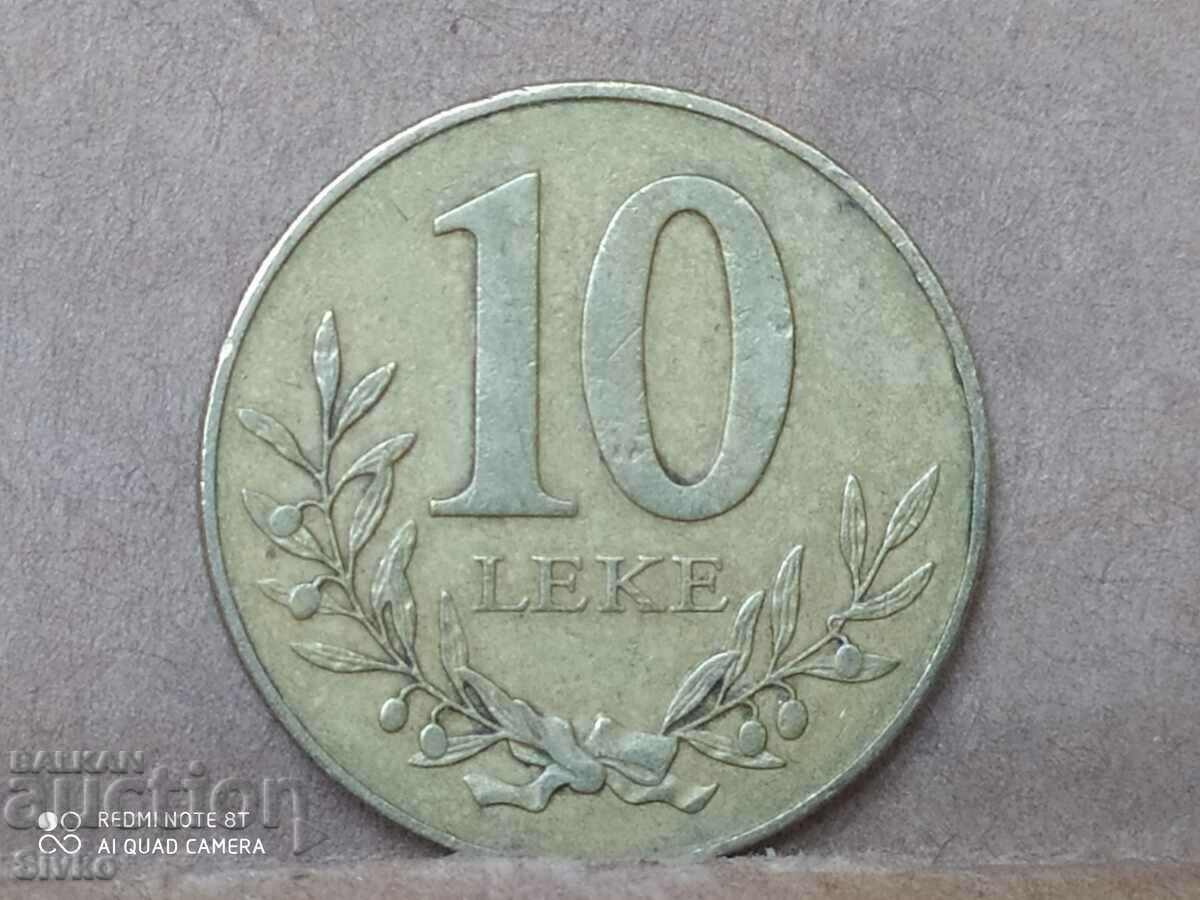 Moneda Albania 10 Leka 1996