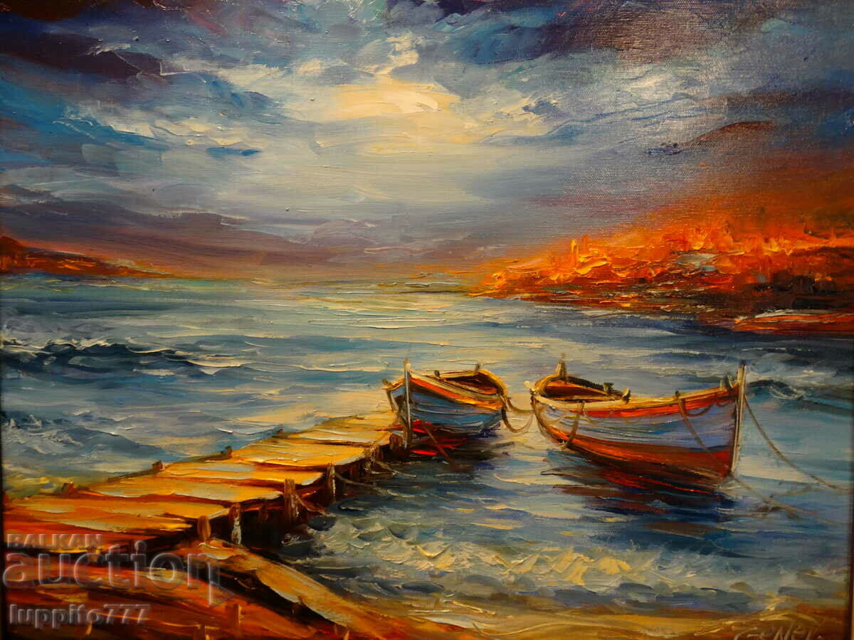 Auction  oil painting on canvas artist Dimitar Genev