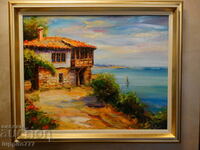 BZC!! painting oil canvas artist Dimitar Genev from the 1st century!!