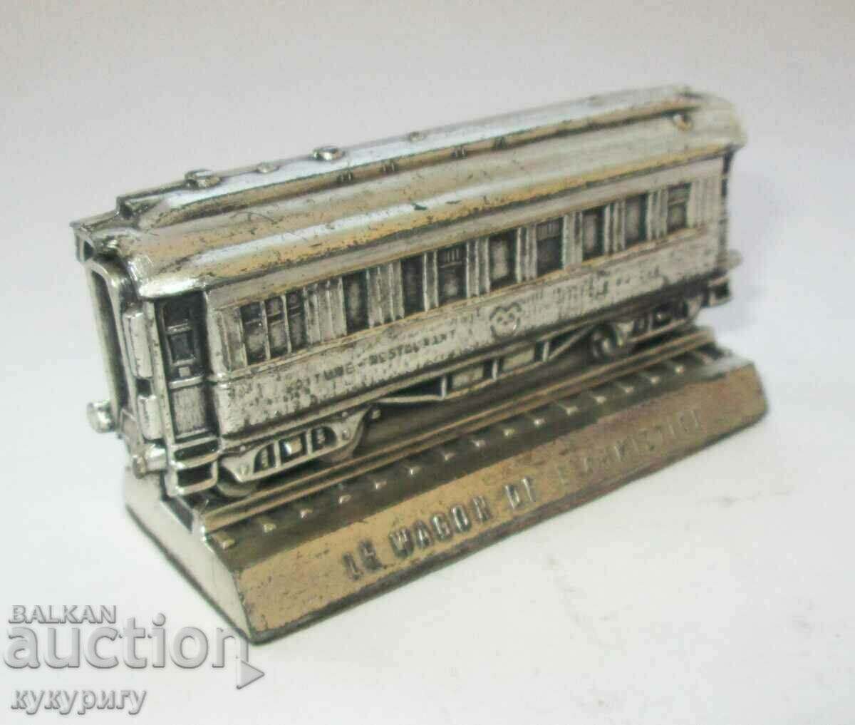 Old historical railway car model paperweight for PSV with price 140.00 BGN | € 71.58 Old historical railway car model paperweight for PSV with price 140.00 BGN | € 71.58