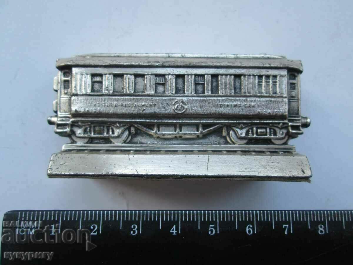 Auction Old historical railway car model paperweight for PSV Auction Old historical railway car model paperweight for PSV