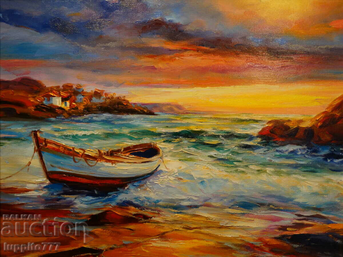 Auction  oil painting on canvas artist Dimitar Genev