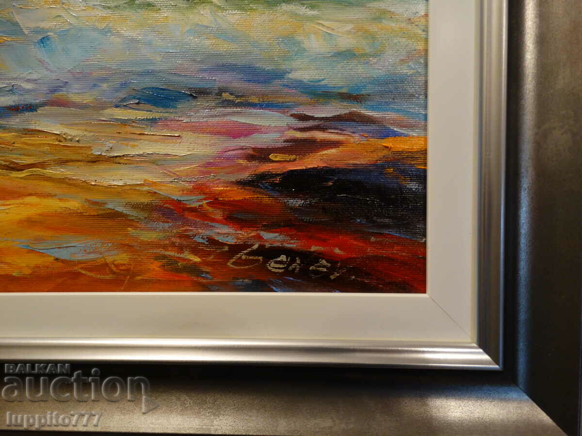 Delivery of oil painting on canvas artist Dimitar Genev