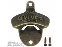 Метална отварачка за бира Corona Extra за стена бар бутилки