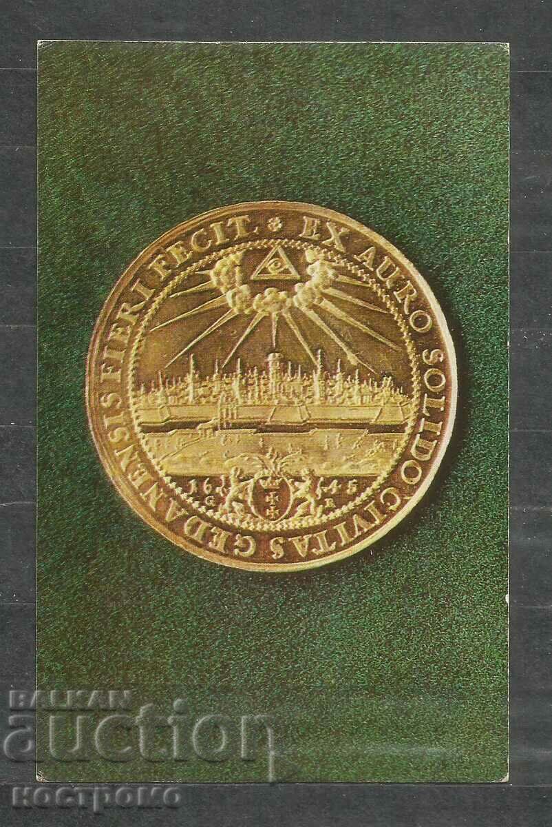 Moneda de aur 6 ducați 1645 - Carte poștală veche RUSIA - A 1408