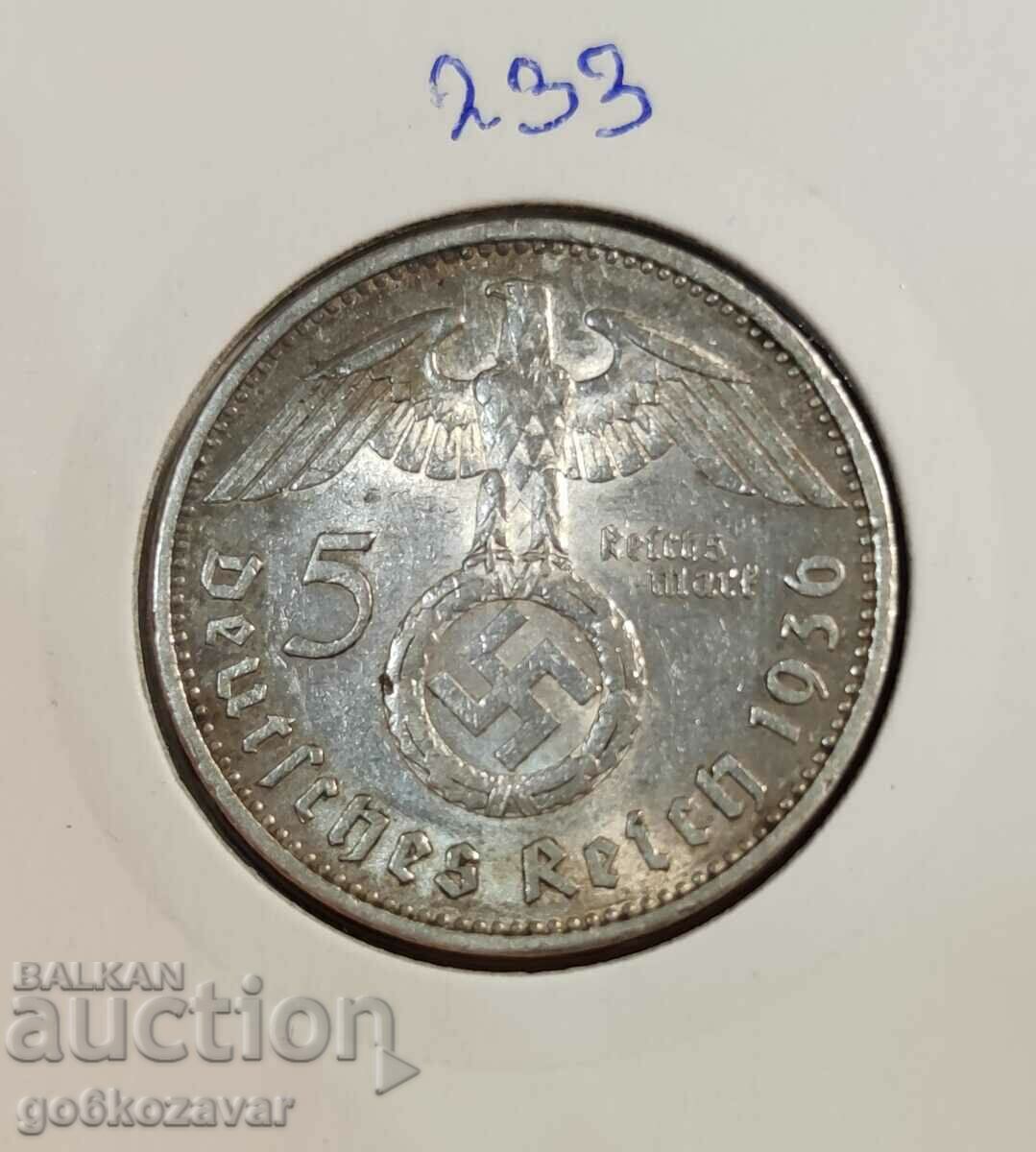 Germania Al Treilea Reich! 5 timbre 1936 Argint. Moneda de top!