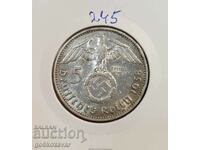 Германия Трети райх! 5 марки 1938г Сребро. Топ за колекция!