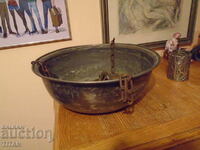 Large massive copper tray /ligen/ from an old antar, , 35/14 cm.