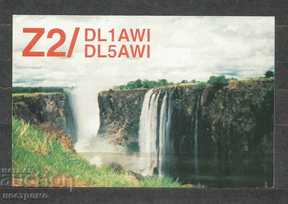 ZIMBABWE - QSL Old Post card - A 1412