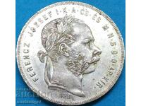 Ουγγαρία 1 φιορίνιο ασήμι 1876 - σπάνιο έτος