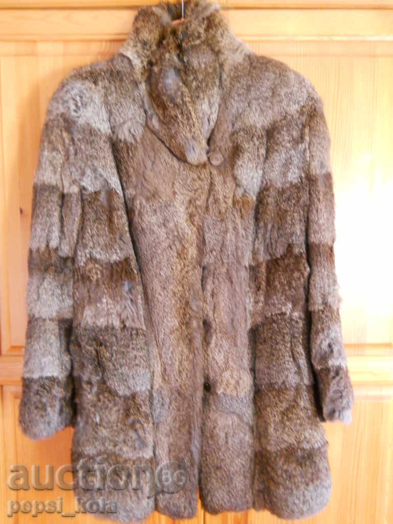 women's rabbit fur coat
