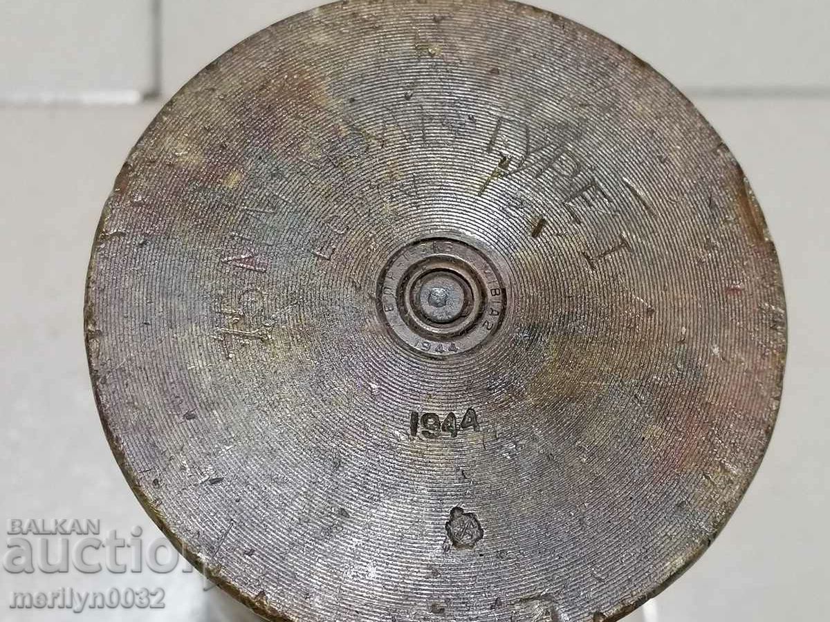 Old shell casing WW2 trench craft vase, cannon - 6 Old shell casing WW2 trench craft vase, cannon - 6