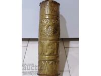 Old shell casing WW2 trench craft vase, cannon