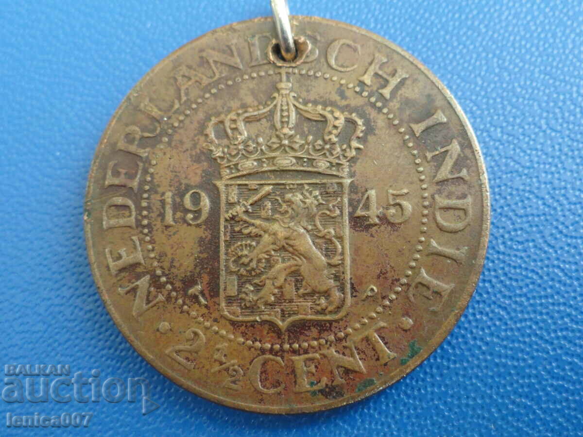 Netherlands East Indies 1945 - 2.5 cents - 5 Netherlands East Indies 1945 - 2.5 cents - 5