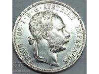 Austria 1 Florin 1879 UNC Patina Silver - Luxury!
