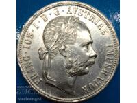 Austria 1 Florin 1879 UNC Patina Silver - Luxury!