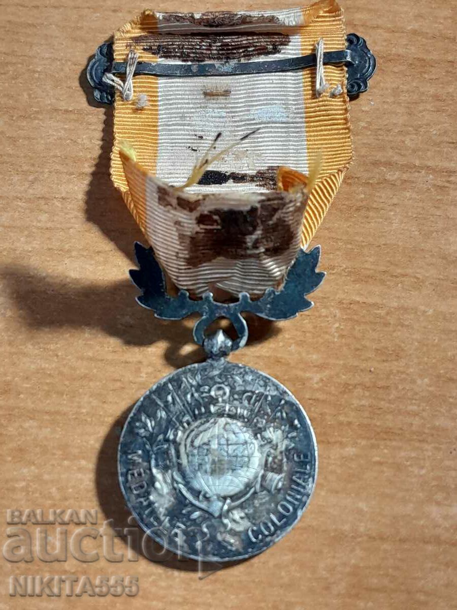 Auction French colonial silver medal XIX century Auction French colonial silver medal XIX century
