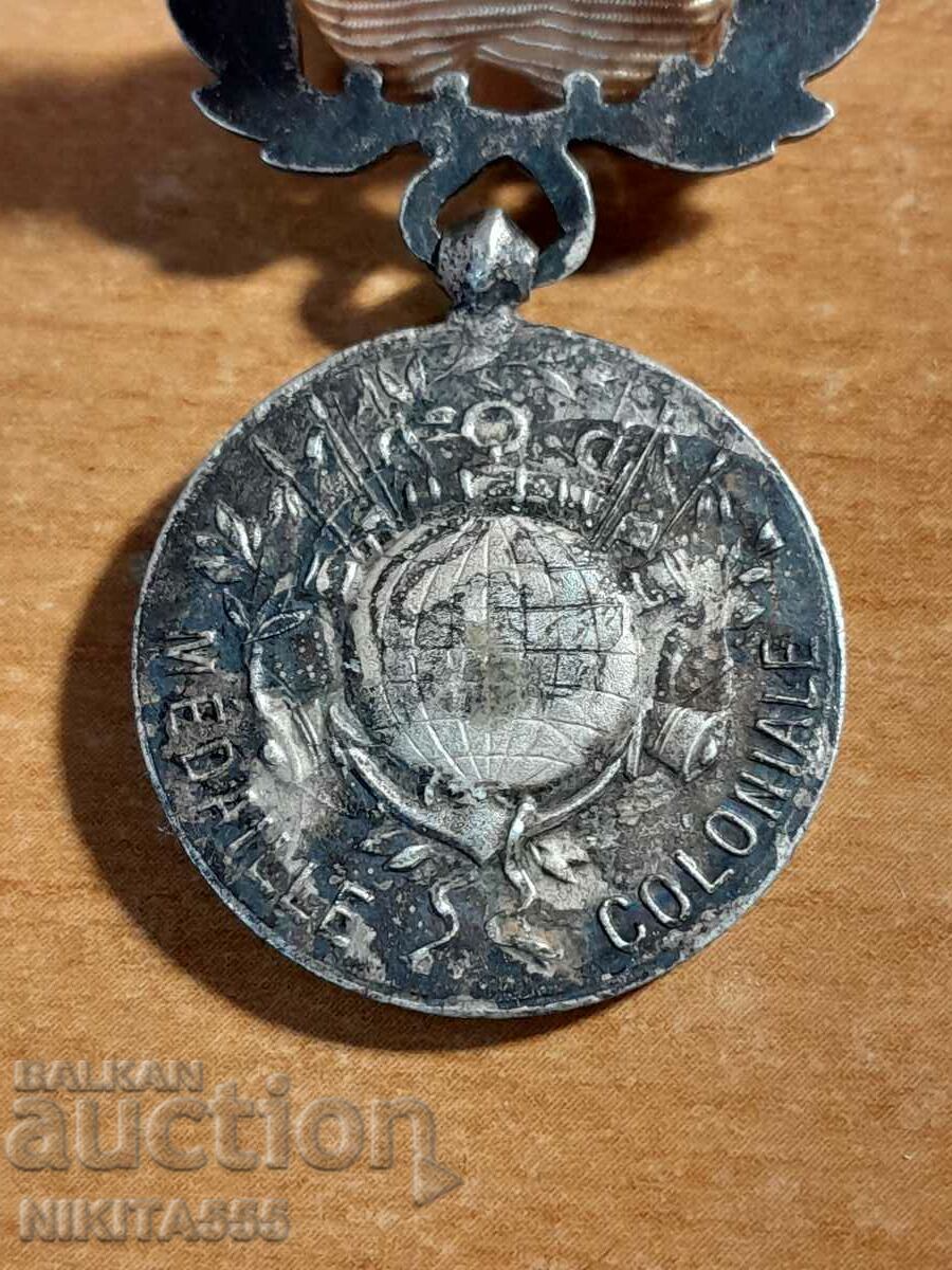 Delivery of French colonial silver medal XIX century Delivery of French colonial silver medal XIX century