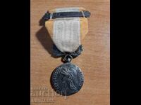 Medalie de argint colonială franceză secolul XIX