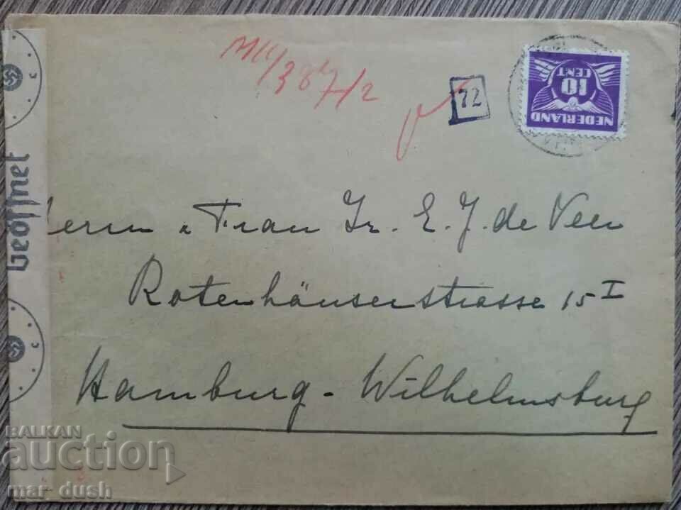 Γερμανία 1941. Λογοκριμένος φάκελος από την κατεχόμενη Ολλανδία.