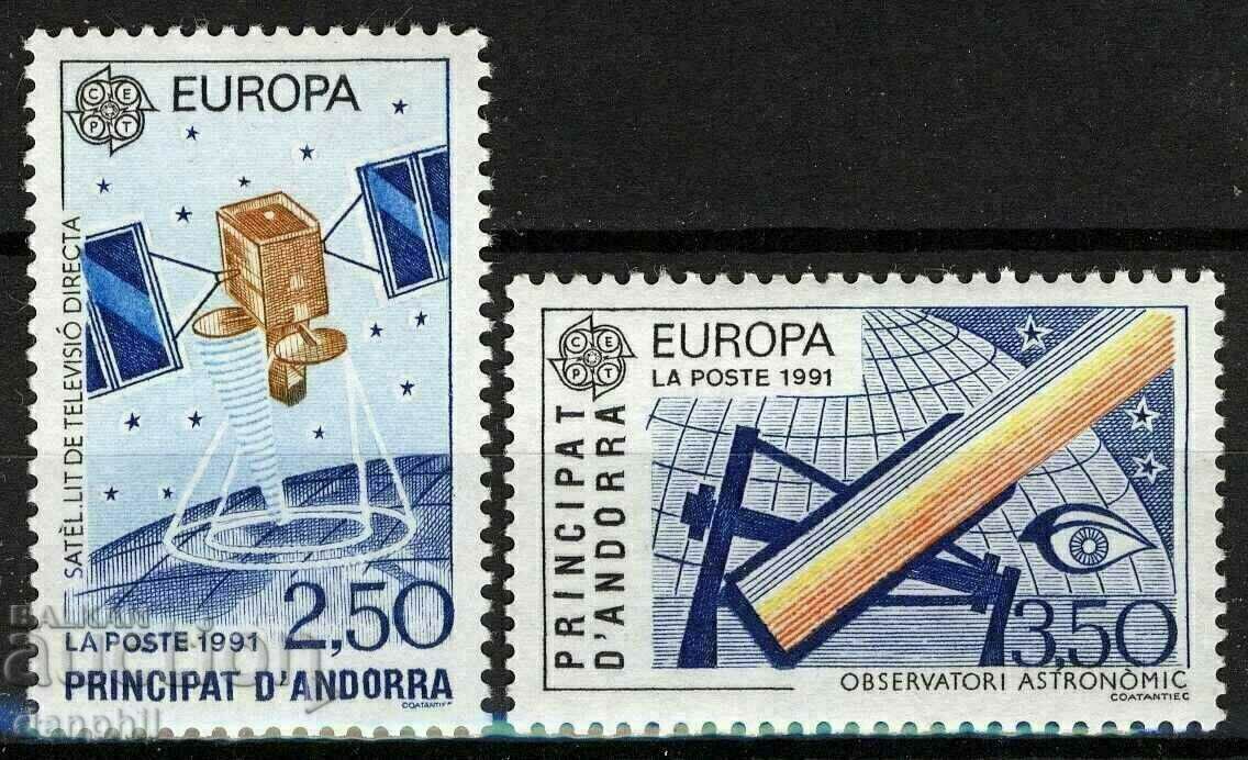 French Andorra 1991 Europe CEPT (**) clean, unstamped