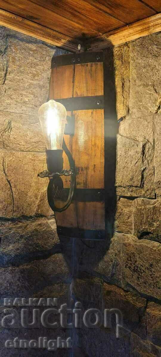 Wall lamps- sconces from authentic barrels with forged elements