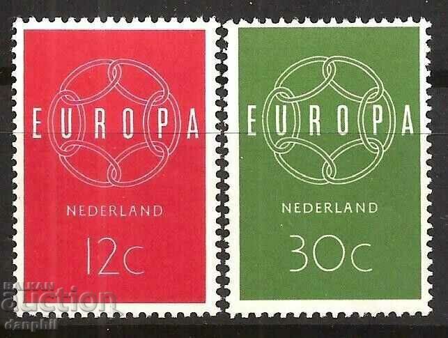 Netherlands 1959 Europe CEPT (**), clean, unstamped series