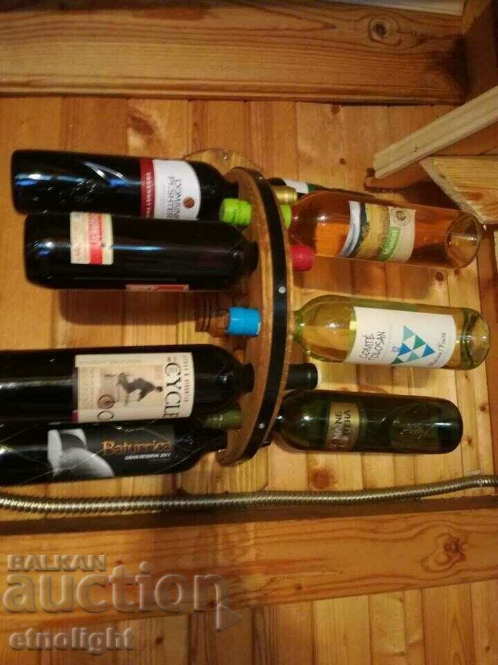 Raft de vin cu roată de căruță pentru 8 sticle de vin!!!
