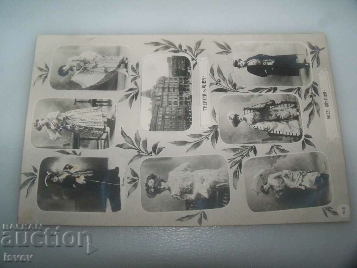 Auction  Old postcard with the Austrian singer Mitzi Gunther