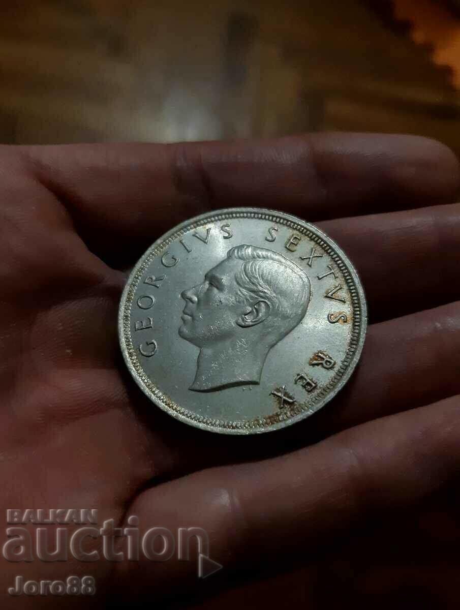 Africa de Sud 5 șilingi 1952 Moneda mare de argint George VI