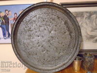 LARGE COPPER PAN 44/4 CM, RICHLY DECORATED
