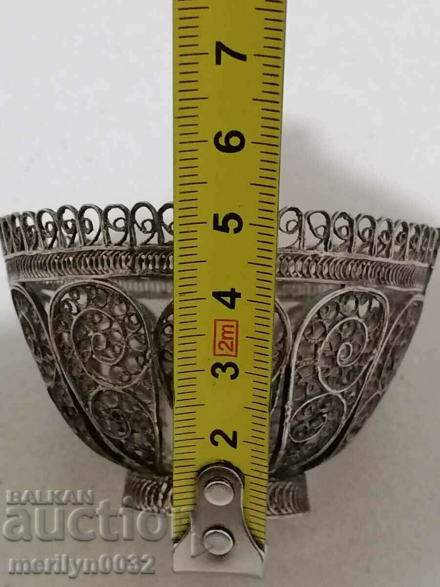 Delivery of Vladishki Easter egg dish filigree silver 19th century Delivery of Vladishki Easter egg dish filigree silver 19th century